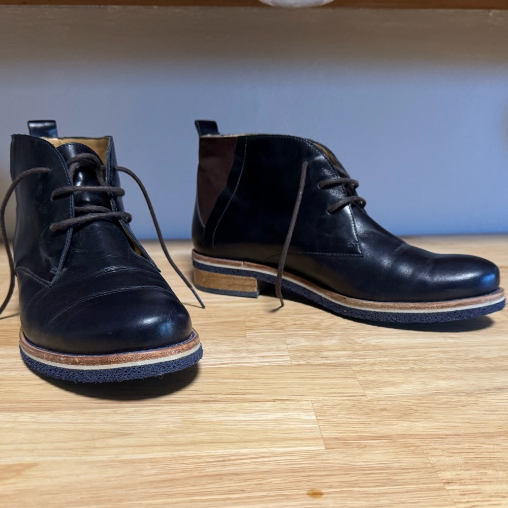 Kämpgen Navy and Brown Shoes